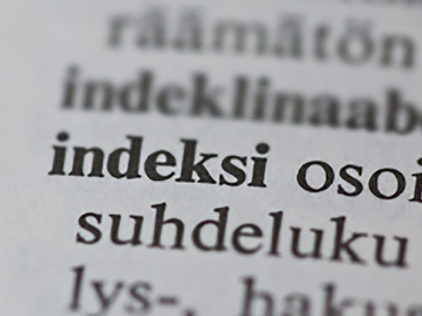 Indeksi-sana sanakirjassa