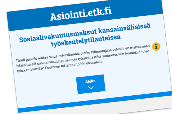 Sosiaalivakuutusmaksut kansainvälisissä työskentelytilanteissa.