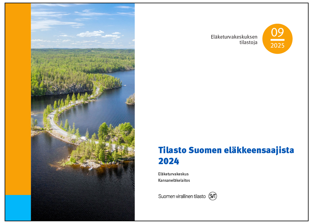 Tilasto Suomen eläkkeensaajista 2024 -julkaisun kansikuva.